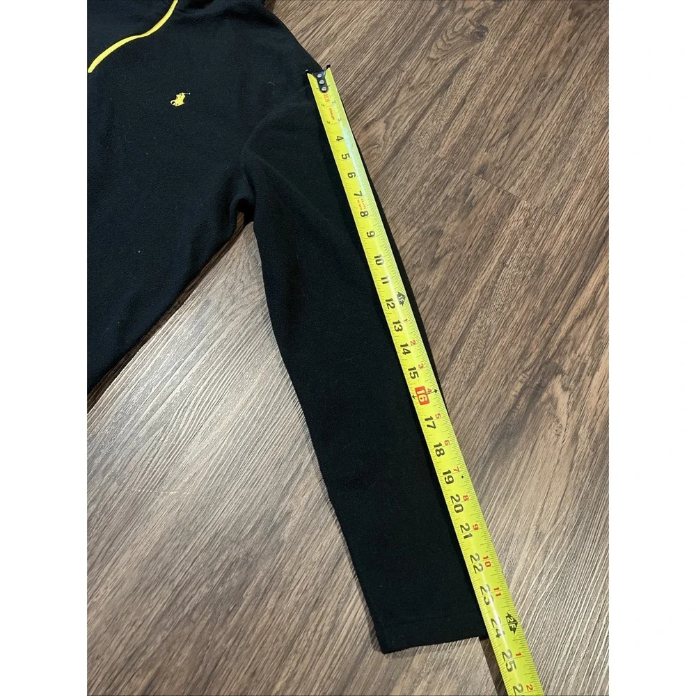 Polo Ralph Lauren Performance Micro Fleece Soft Jacket 1/2 Zip Up Size M Black